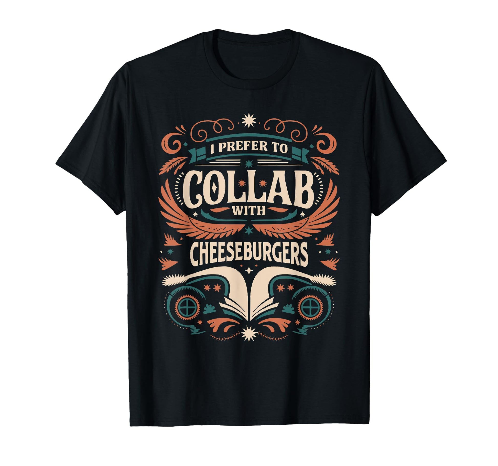 Funny Collab Cheeseburgers T-Shirt - Fun Novelty Design for Adults - T-Shirt, Sweatshirt, Hoodie