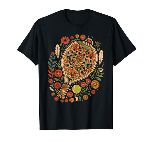 Boho Pickleball Paddle T-Shirt - Minimalist Print for Adults - T-Shirt, Sweatshirt, Hoodie