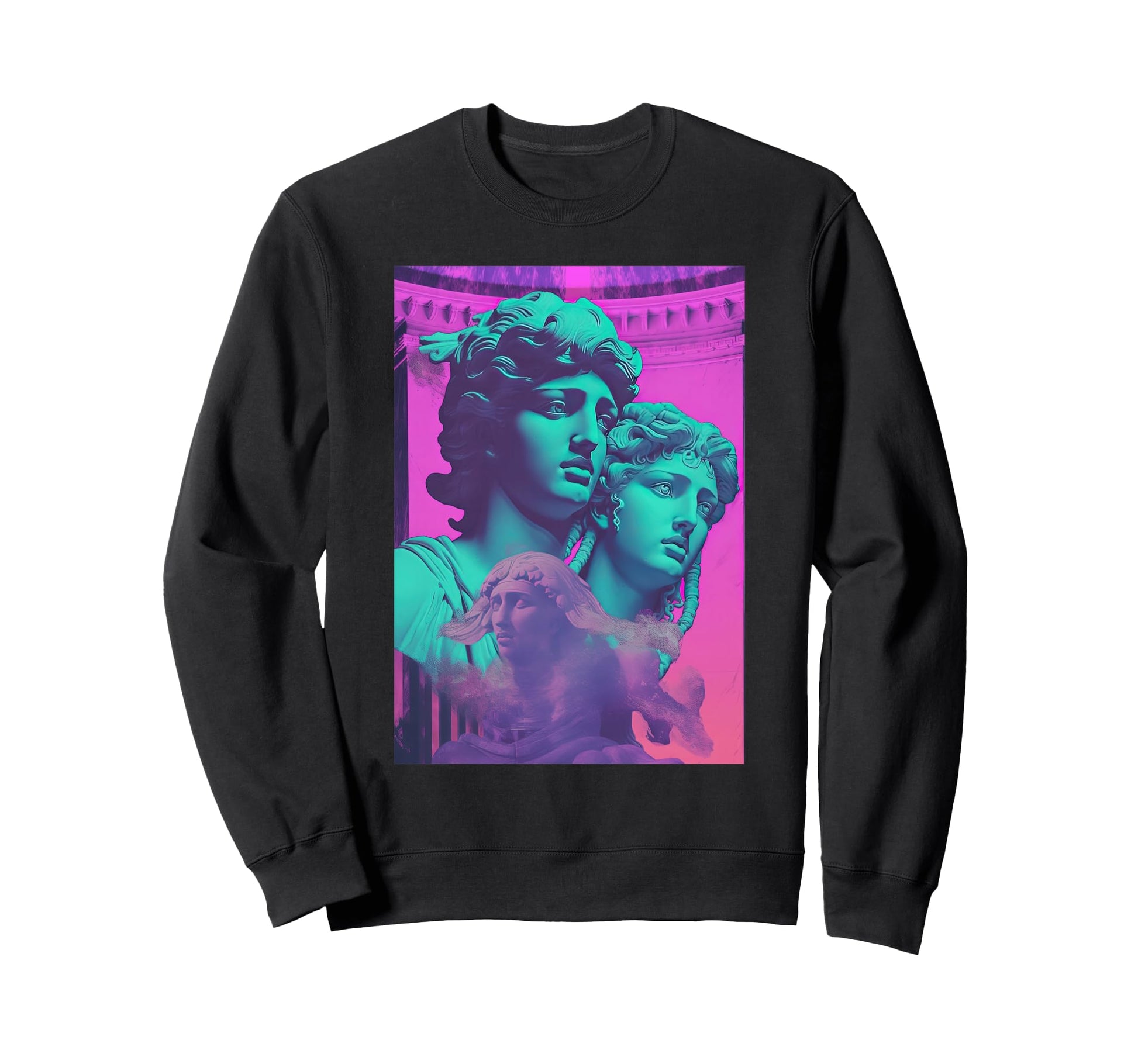 Perseus And Medusa Vaporwave Sweatshirt - Aesthetic Graphic for Adults - T-Shirt, Sweatshirt, Hoodie