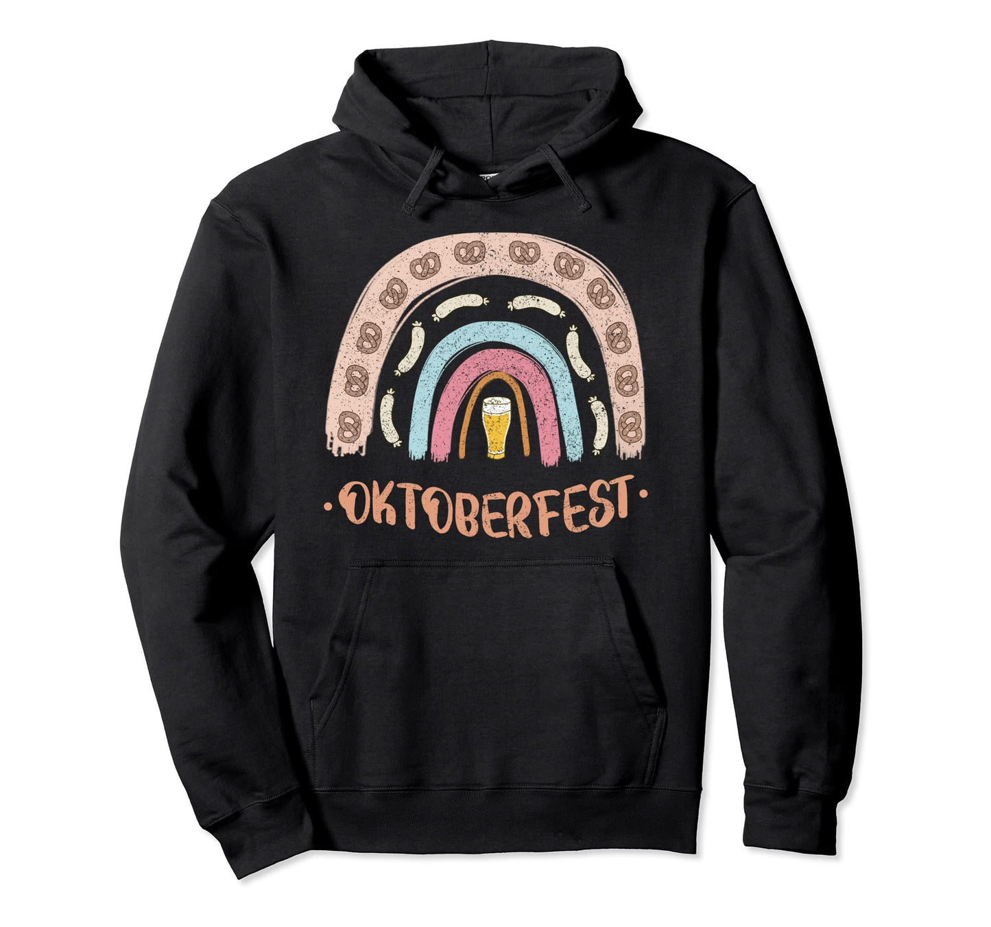 German Oktoberfest Sausage Pretzel Beer Hoodie - Graphic Print Unisex - T-Shirt, Sweatshirt, Hoodie