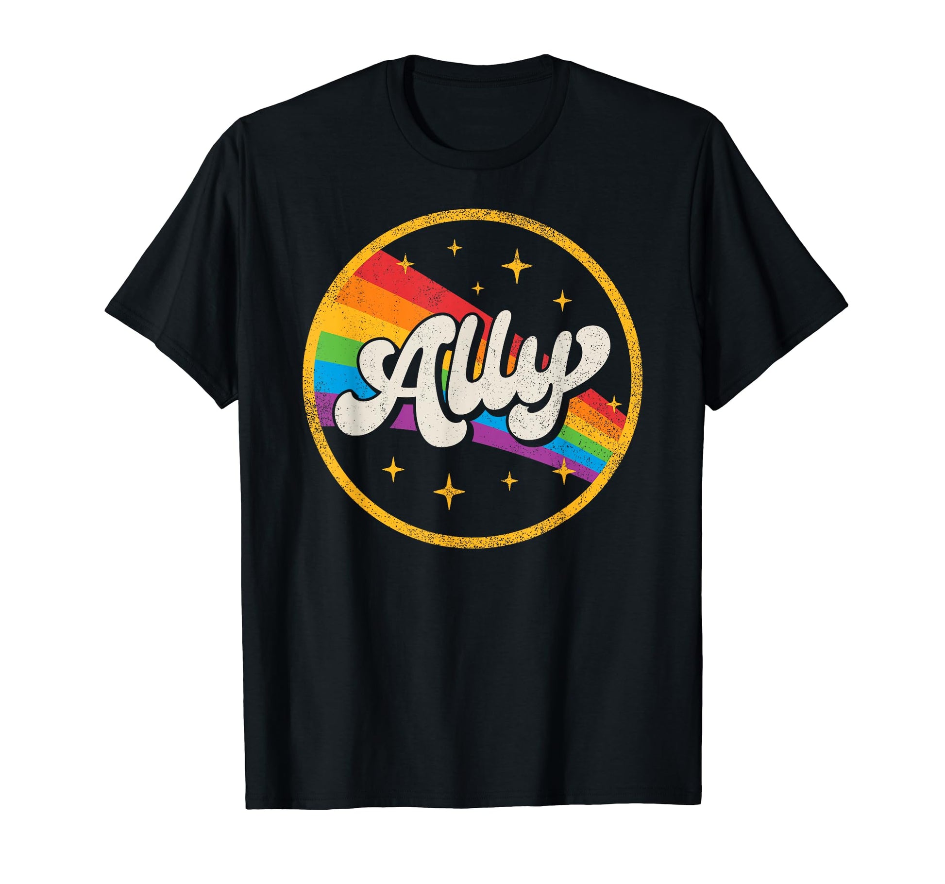 Lgbtq Ally Lesbian Gay Pride Lgbt Rainbow T-Shirt - Graphic Print Unisex - T-Shirt, Sweatshirt, Hoodie