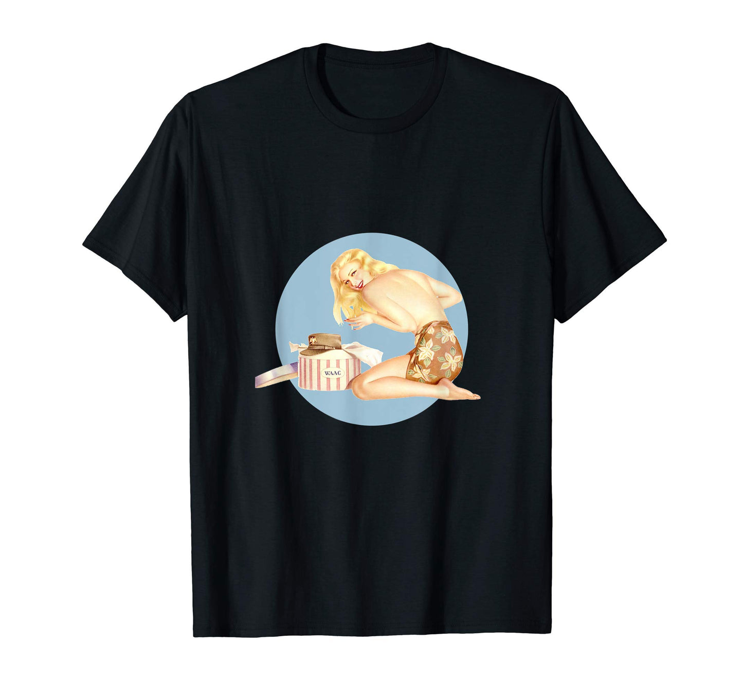 1940S Pin Up Sexy American Art T-Shirt - Unique Graphic for Adults - T-Shirt, Sweatshirt, Hoodie