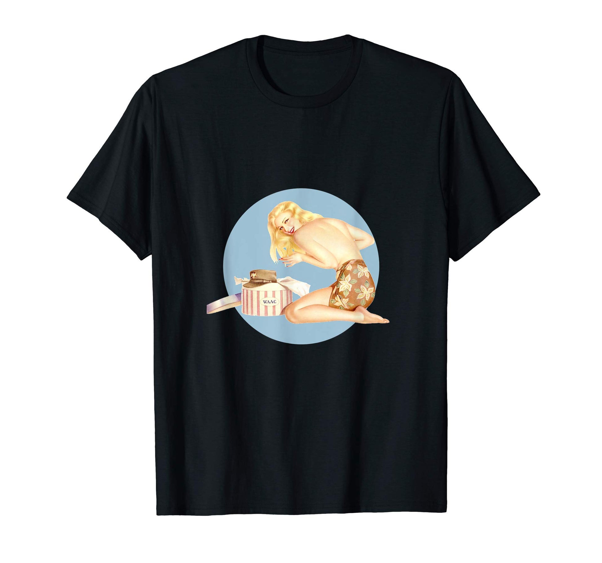 1940S Pin Up Sexy American Art T-Shirt - Unique Graphic for Adults - T-Shirt, Sweatshirt, Hoodie
