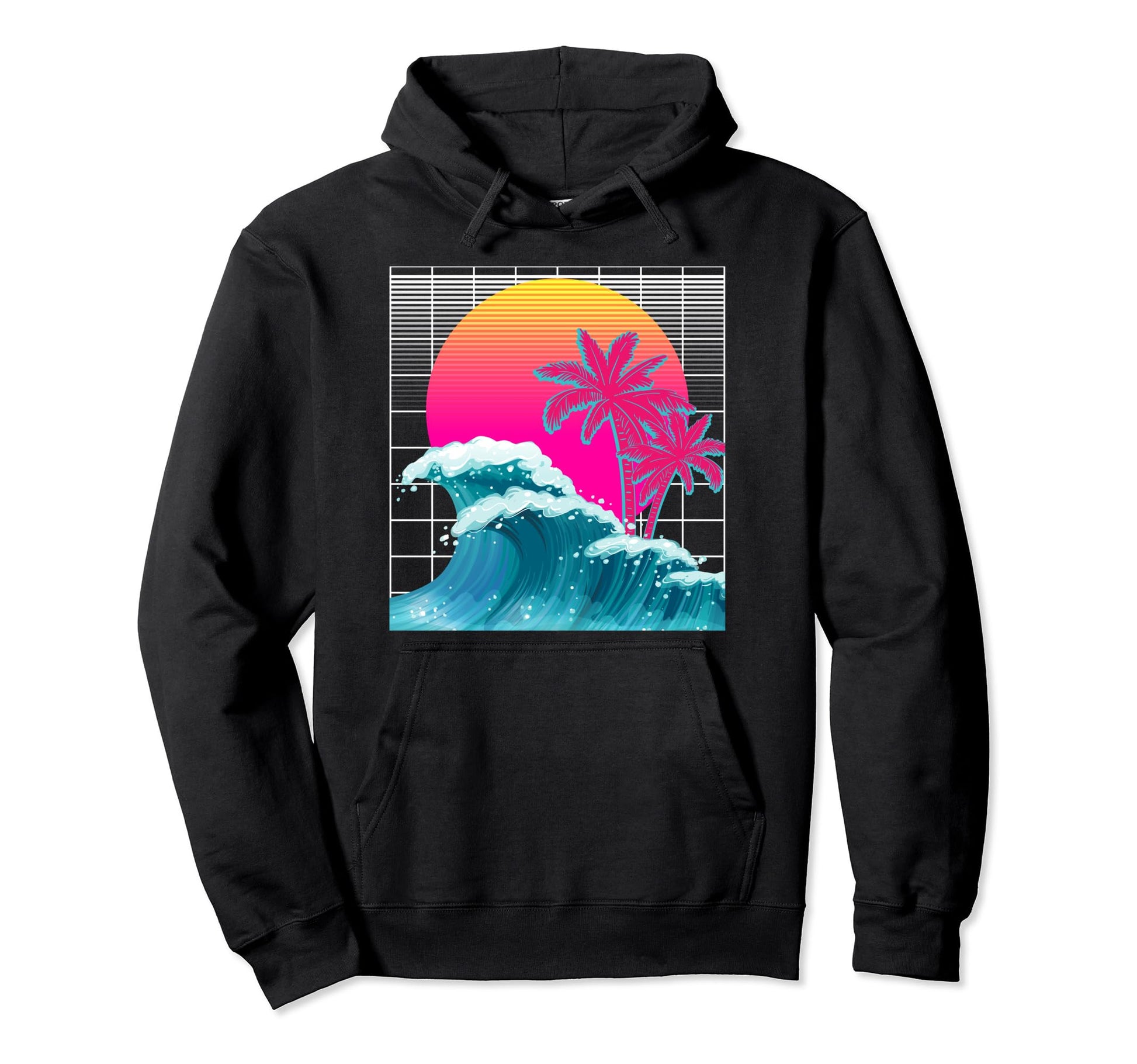 Vaporwave Japanese Art Aesthetic Beach Hoodie - Novelty Apparel Unisex - T-Shirt, Sweatshirt, Hoodie