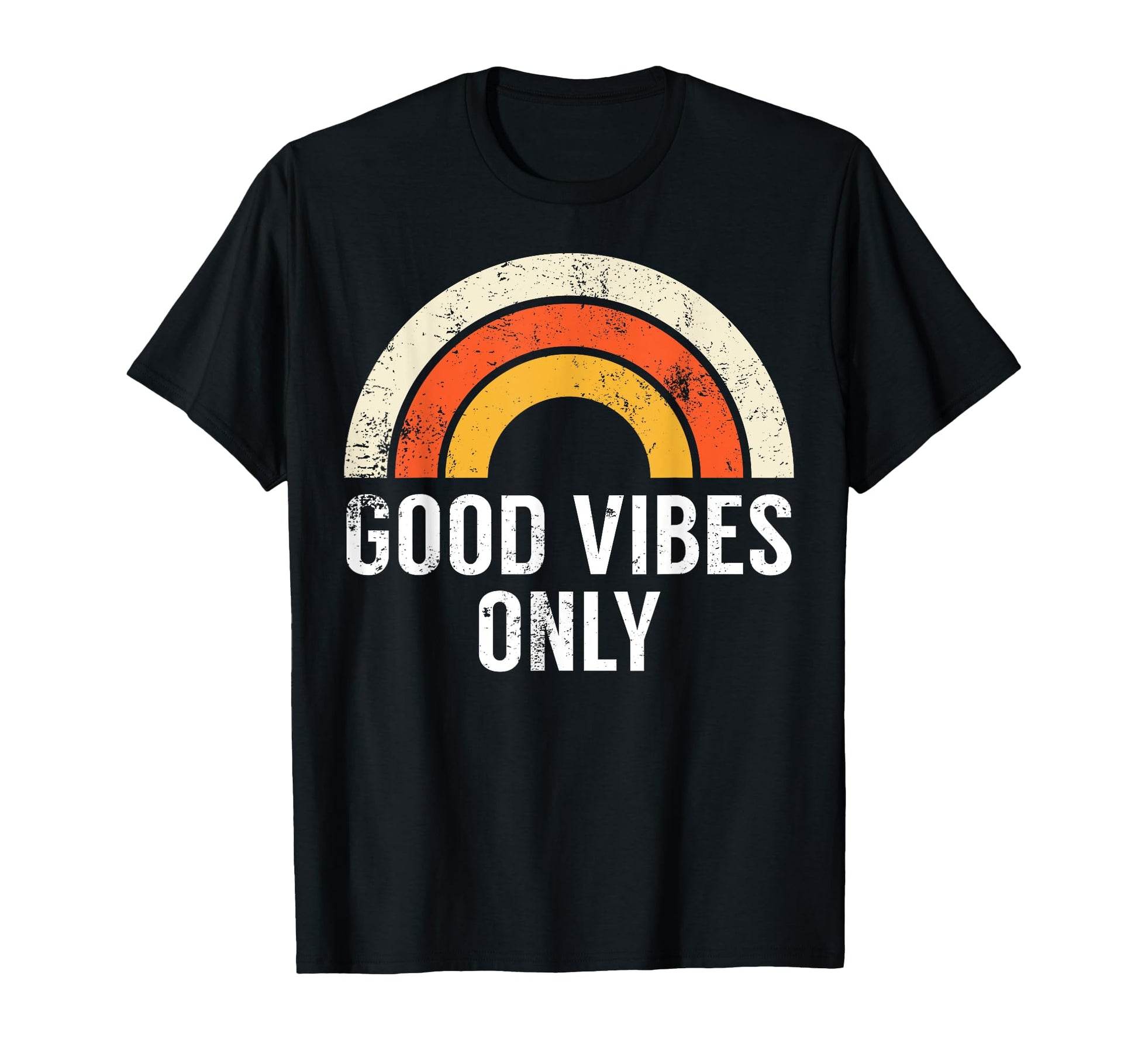 Good Vibes Only Mens Rainbow T-Shirt - Casual Everyday Wear Men Women - T-Shirt, Sweatshirt, Hoodie