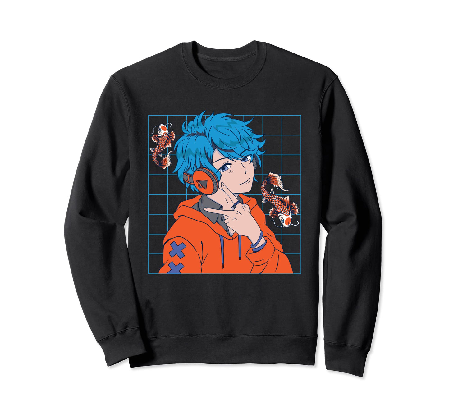 Japanese Aesthetic Koi Fish Vaporwave Sweatshirt - Custom Art Print Unisex - T-Shirt, Sweatshirt, Hoodie