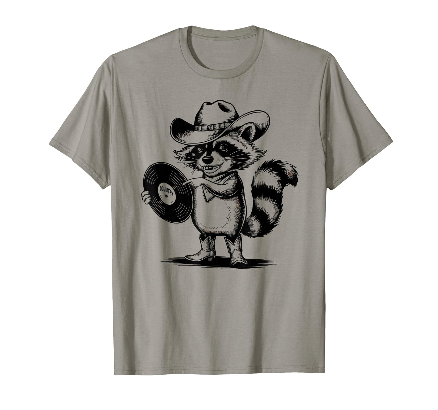 Raccoon 90S Country Music Western T-Shirt - Aesthetic Graphic for Adults - T-Shirt, Sweatshirt, Hoodie