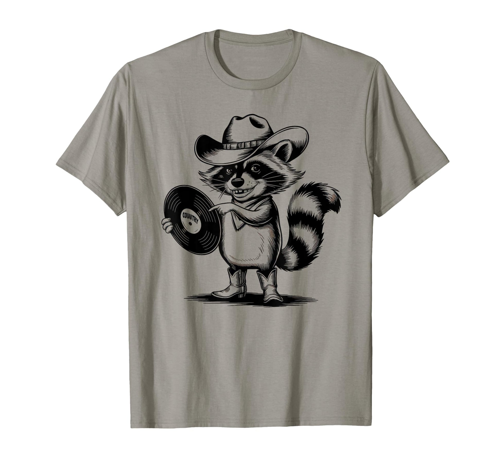 Raccoon 90S Country Music Western T-Shirt - Aesthetic Graphic for Adults - T-Shirt, Sweatshirt, Hoodie
