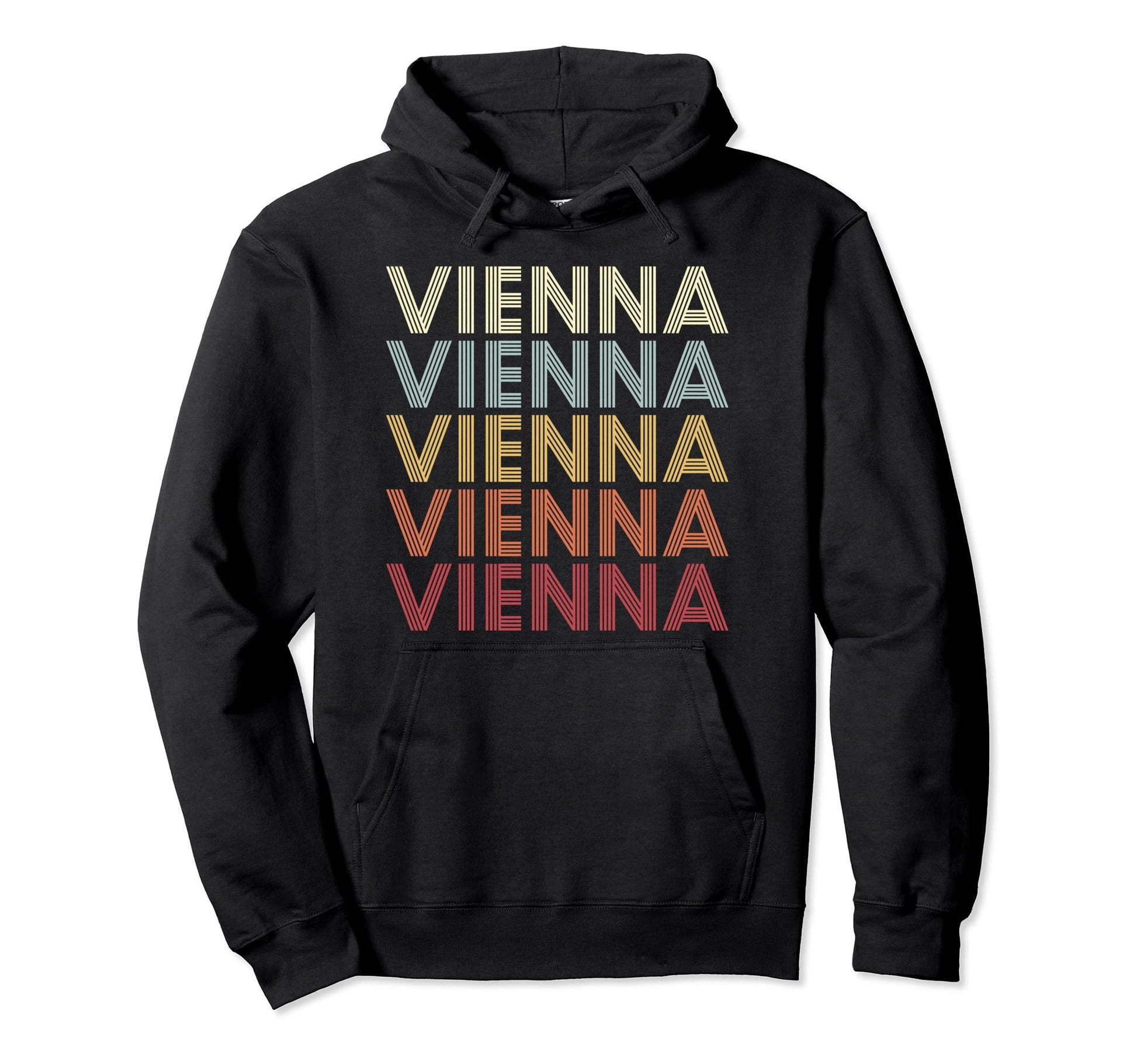 Vienna West Virginia Vienna Wv Text Hoodie - Trendy Graphic for Adults - T-Shirt, Sweatshirt, Hoodie