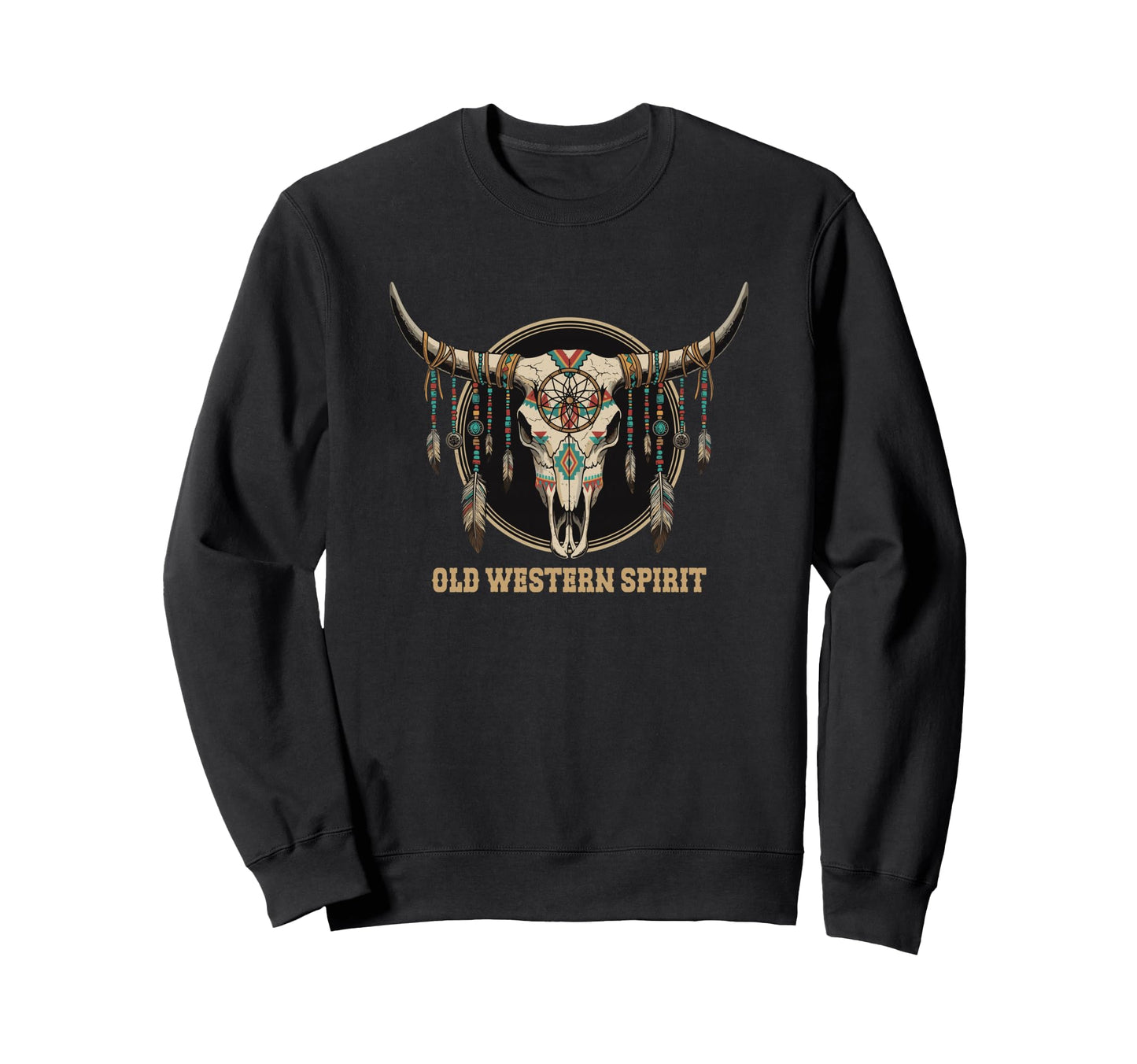 Old Western Spirit Western Af Sweatshirt - Custom Art Print for Adults - T-Shirt, Sweatshirt, Hoodie