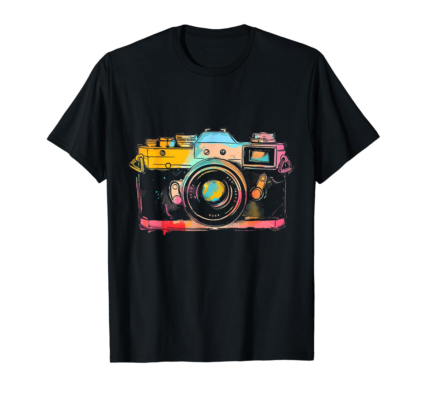 Photographer Camera Watercolor T-Shirt - Casual Everyday Wear Unisex - T-Shirt, Sweatshirt, Hoodie