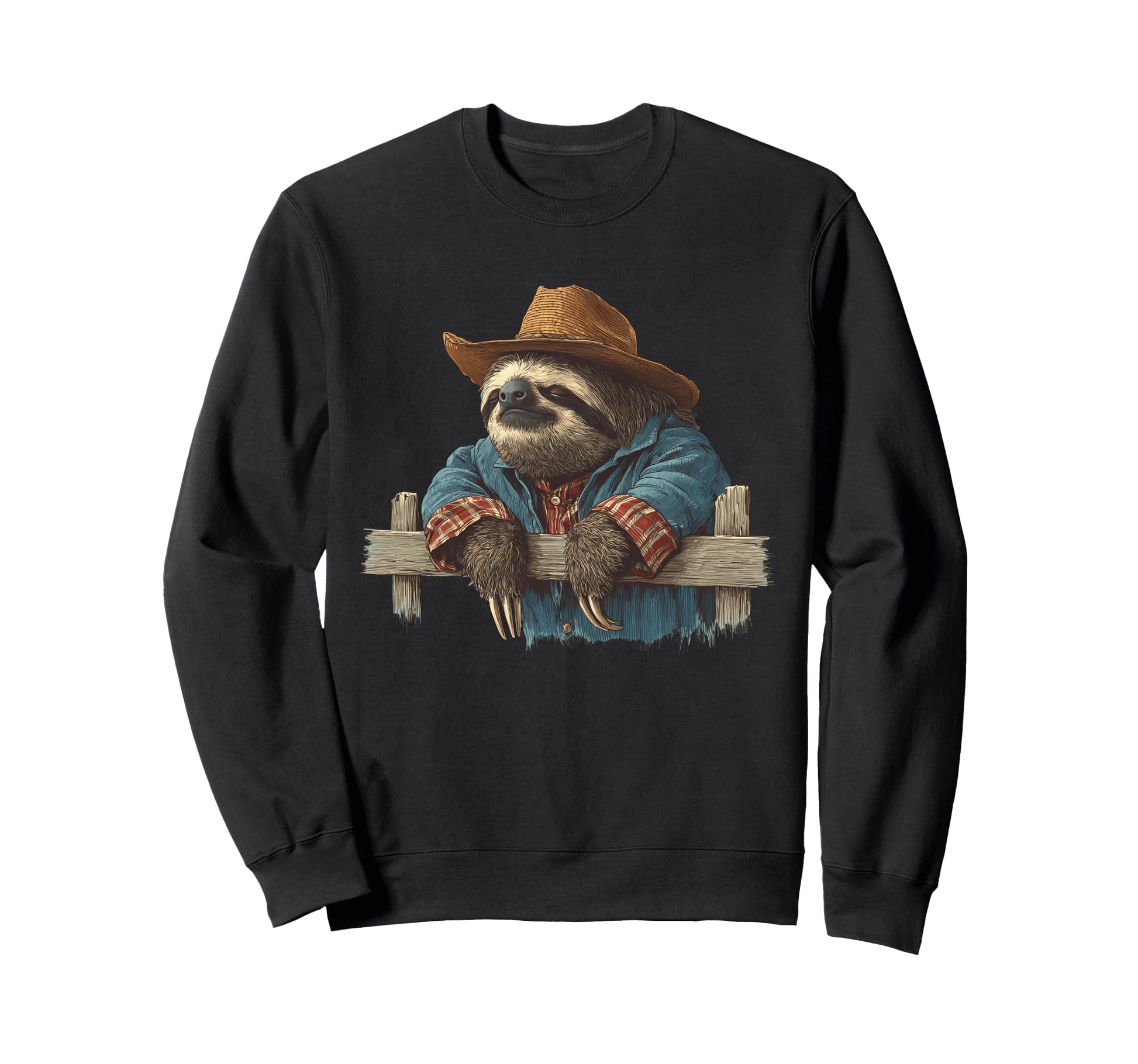 Country Cowboy Sloth Rodeo Cowgirl Sweatshirt - Novelty Apparel Men Women - T-Shirt, Sweatshirt, Hoodie
