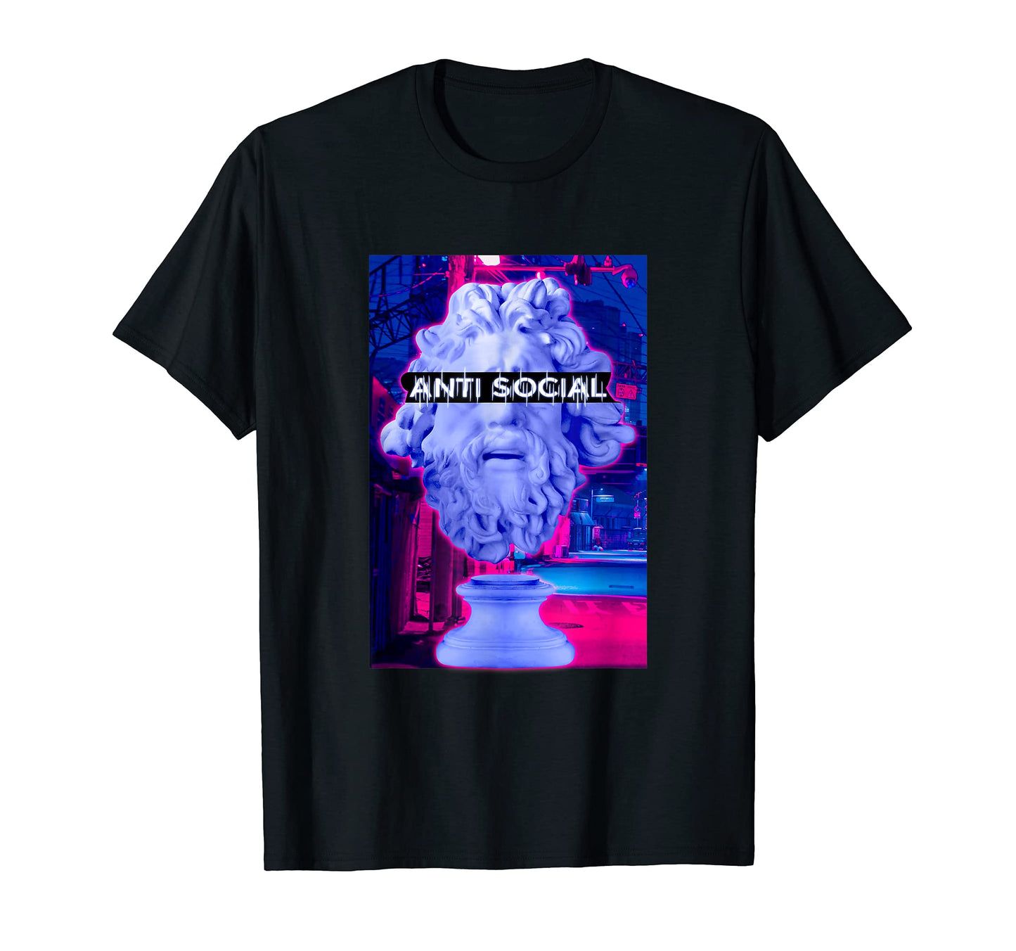 Anti Social Streetwear Grunge Aesthetic T-Shirt - Custom Art Print Unisex - T-Shirt, Sweatshirt, Hoodie