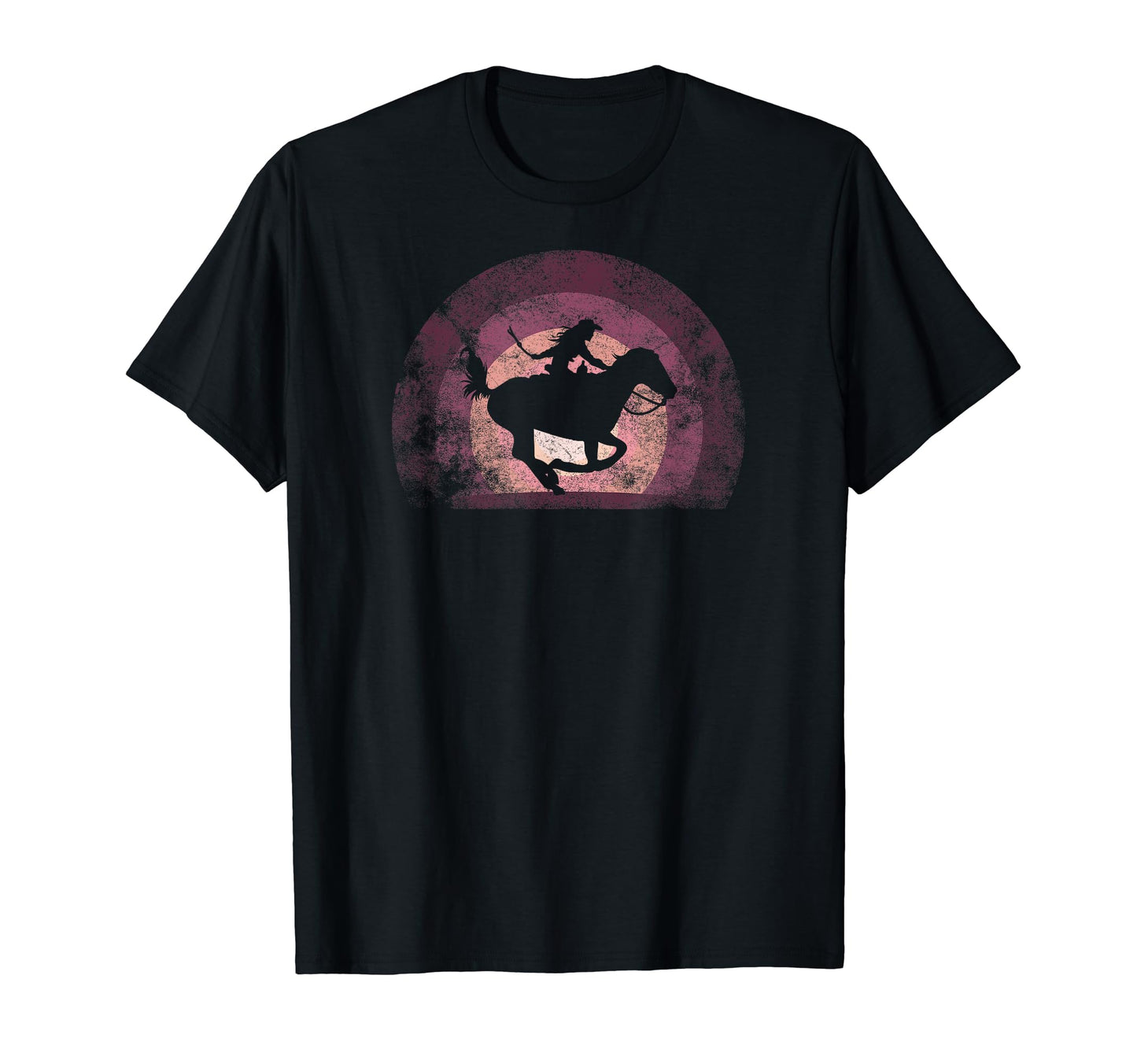 Cowgirl Sunset Horse Western T-Shirt - Fun Novelty Design for Adults - T-Shirt, Sweatshirt, Hoodie