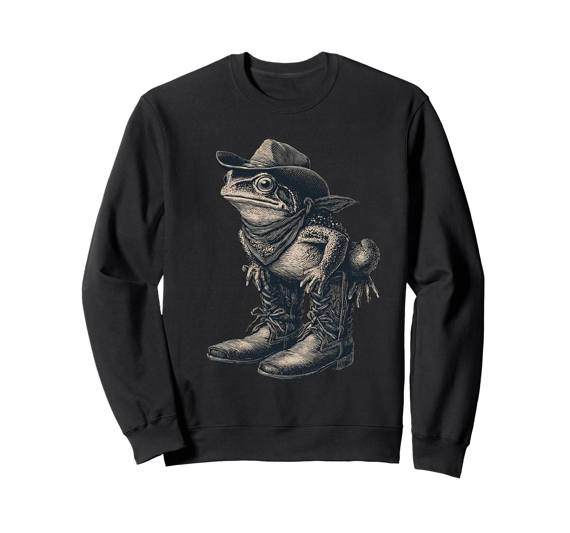 Frog Cowboy Rodeo Cowgirl Toad Sweatshirt - Aesthetic Graphic for Adults - T-Shirt, Sweatshirt, Hoodie