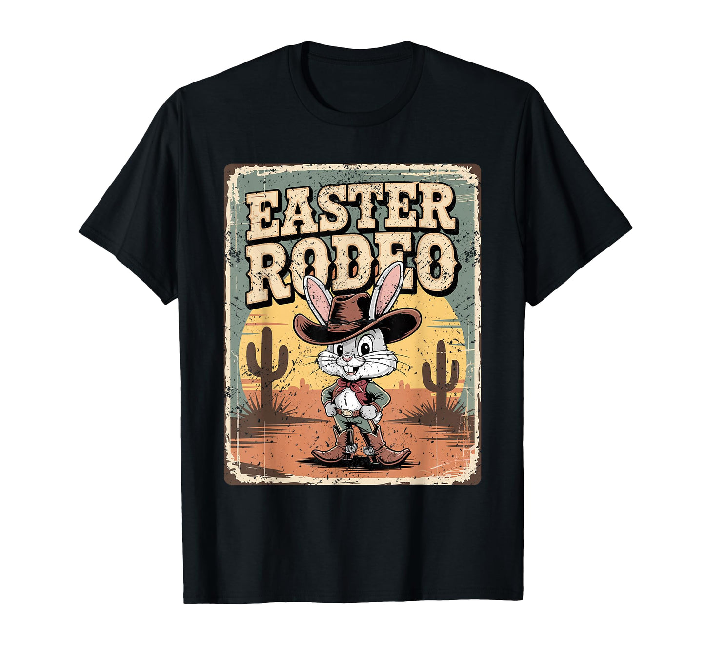 Easter Rodeo Bunny Cowboy Western T-Shirt - Aesthetic Graphic Unisex - T-Shirt, Sweatshirt, Hoodie