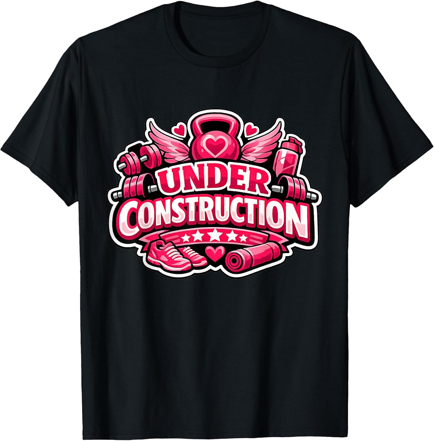 Womens Under Construction Gym Workout Merch - Adult & Kids T-Shirts, Sweatshirts & Hoodies apparel design preview 1