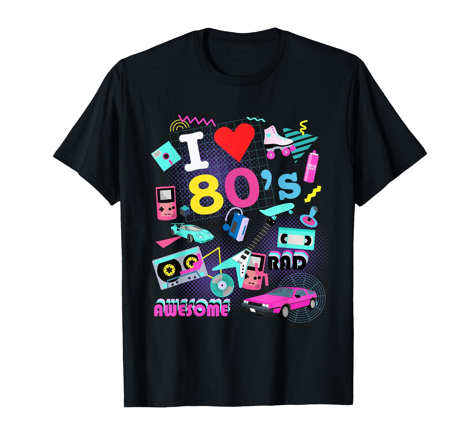 I Love 80S 80S Aesthetic Vaporwave T-Shirt - Unique Graphic for Adults - T-Shirt, Sweatshirt, Hoodie