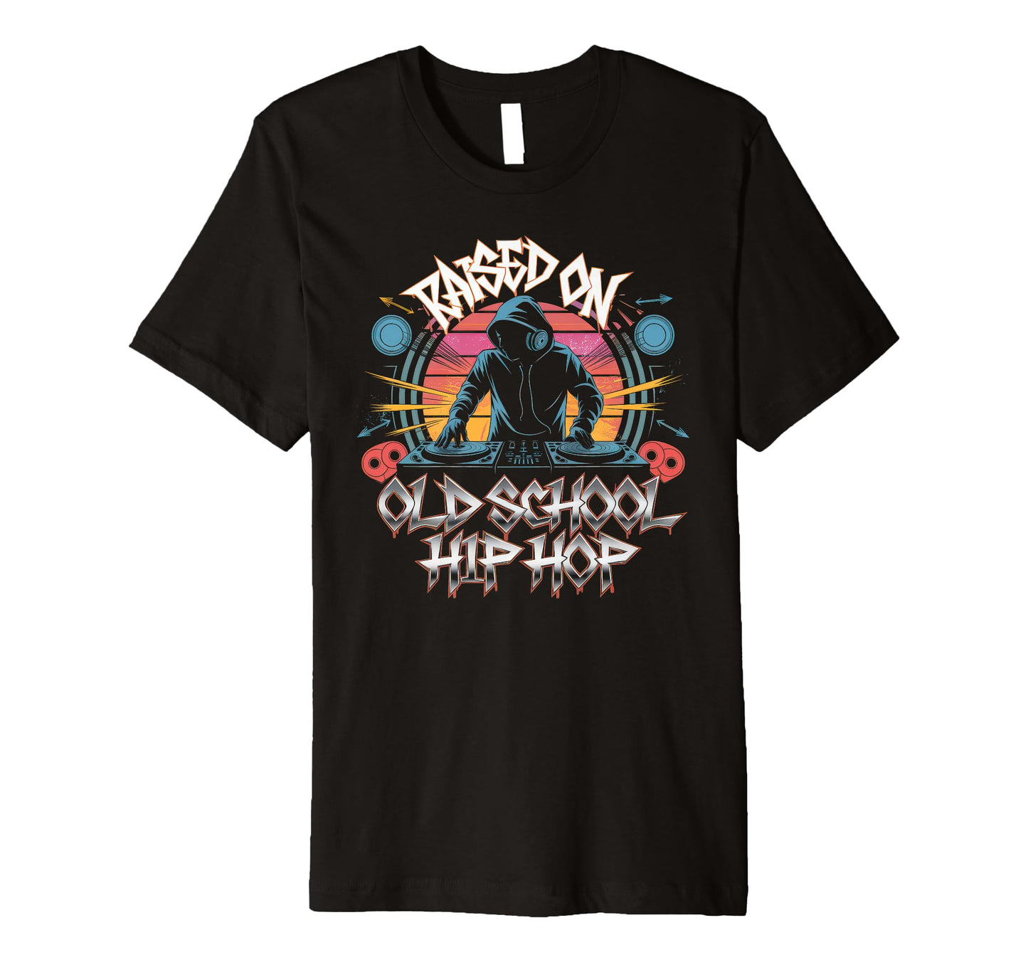 Raised Old School Graffiti Rap Hip T-Shirt - Minimalist Print Men Women - T-Shirt, Sweatshirt, Hoodie