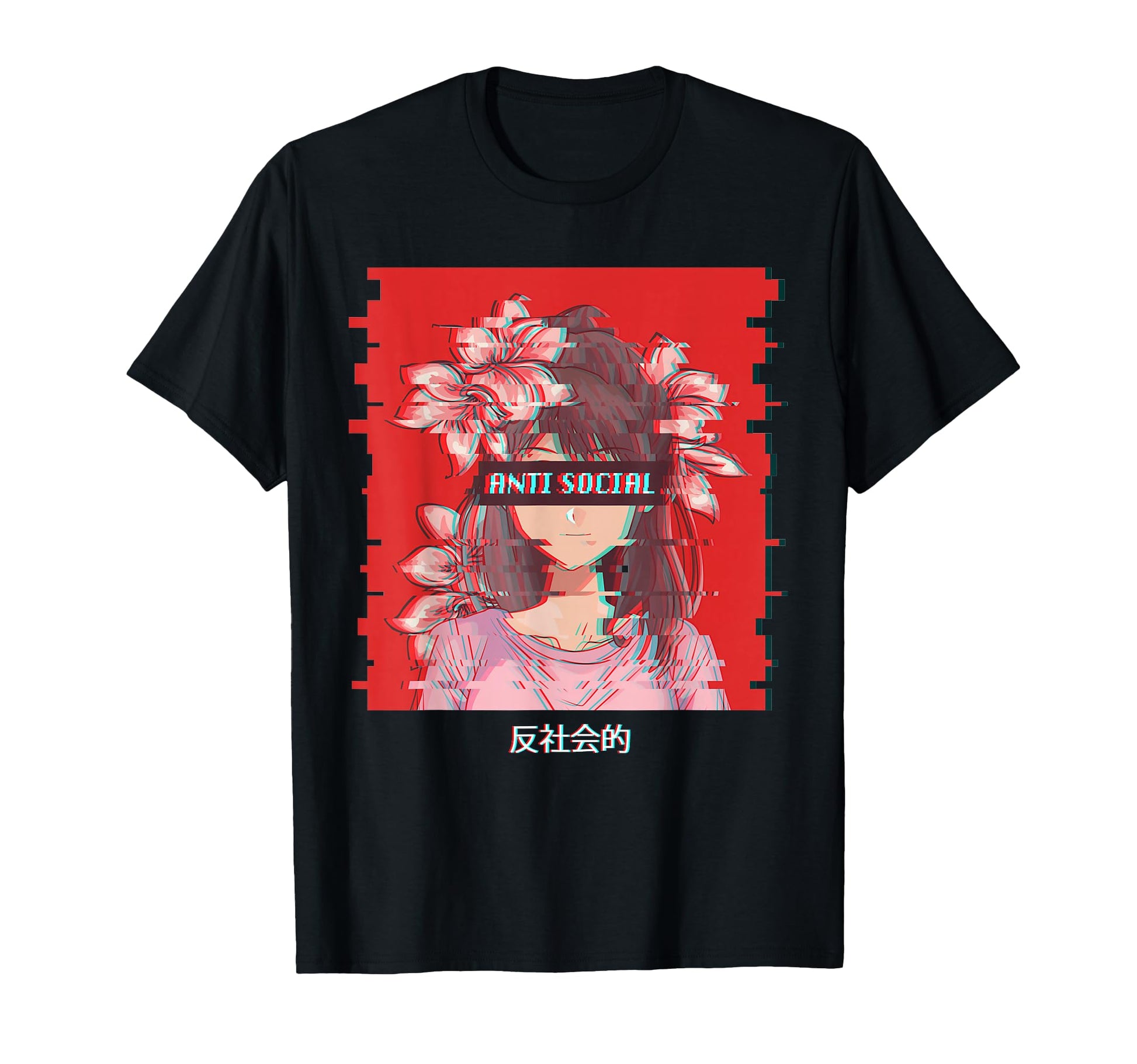 Aesthetic Flower Anime Antisocial T-Shirt - Minimalist Print Unisex - T-Shirt, Sweatshirt, Hoodie