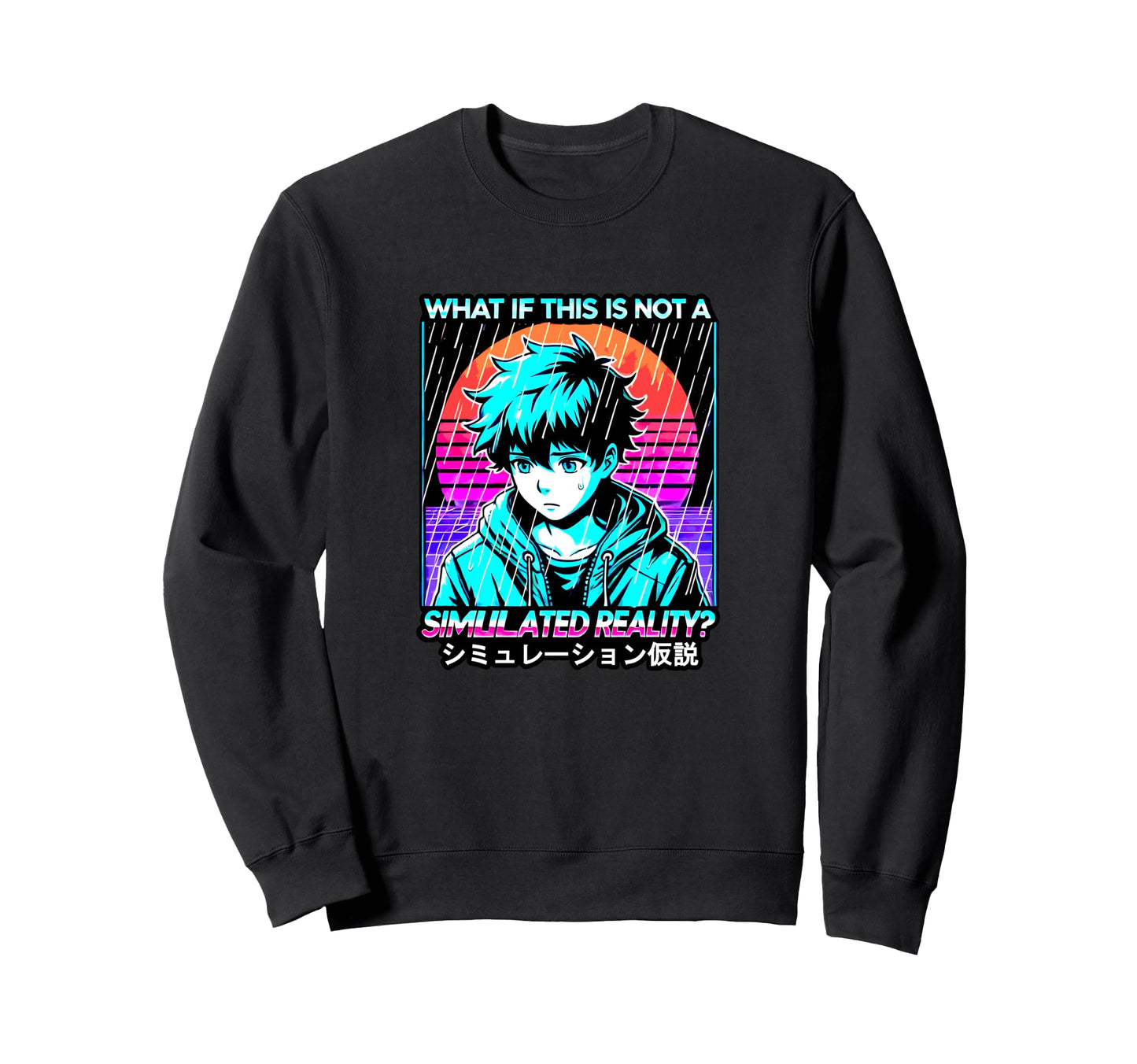 What If This Is Not Simulated Sweatshirt - Aesthetic Graphic Men Women - T-Shirt, Sweatshirt, Hoodie