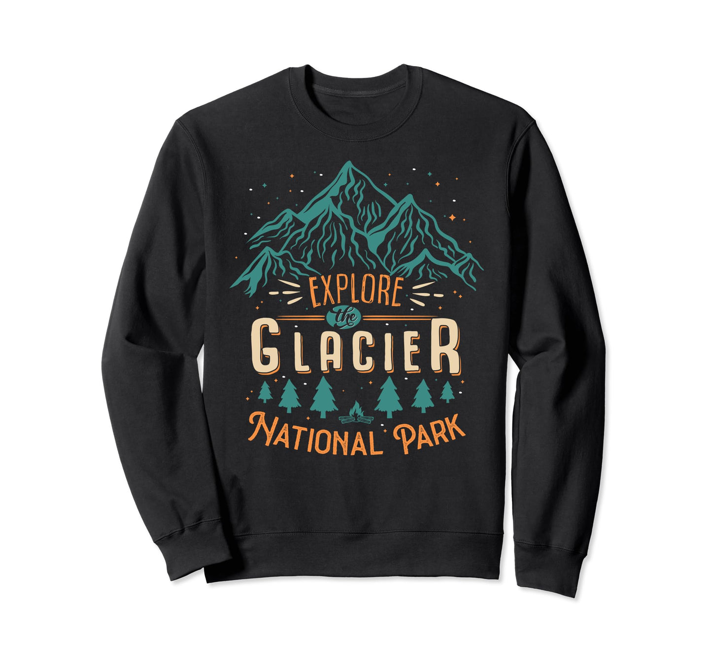 Glacier National Park Us Glacier Sweatshirt - Trendy Graphic Men Women - T-Shirt, Sweatshirt, Hoodie