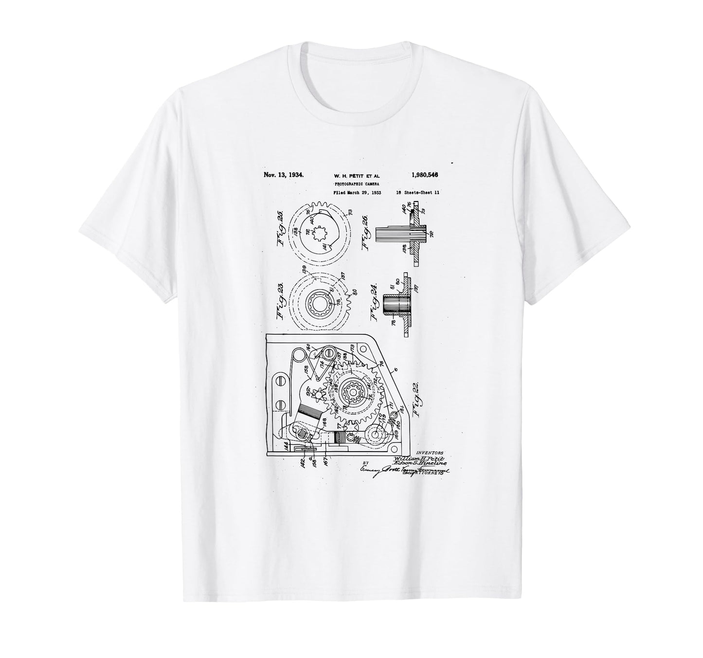 Camera Photographic Patent 1934 T-Shirt - Aesthetic Graphic for Adults - T-Shirt, Sweatshirt, Hoodie