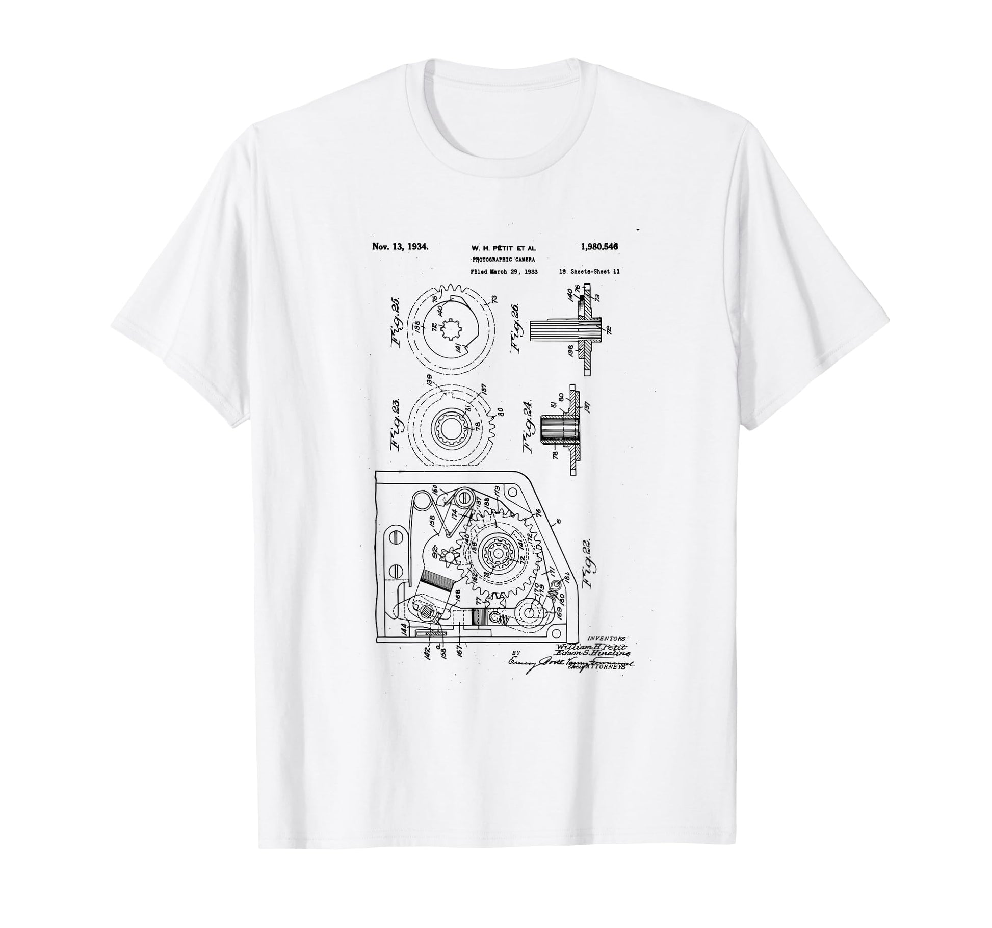 Camera Photographic Patent 1934 T-Shirt - Aesthetic Graphic for Adults - T-Shirt, Sweatshirt, Hoodie