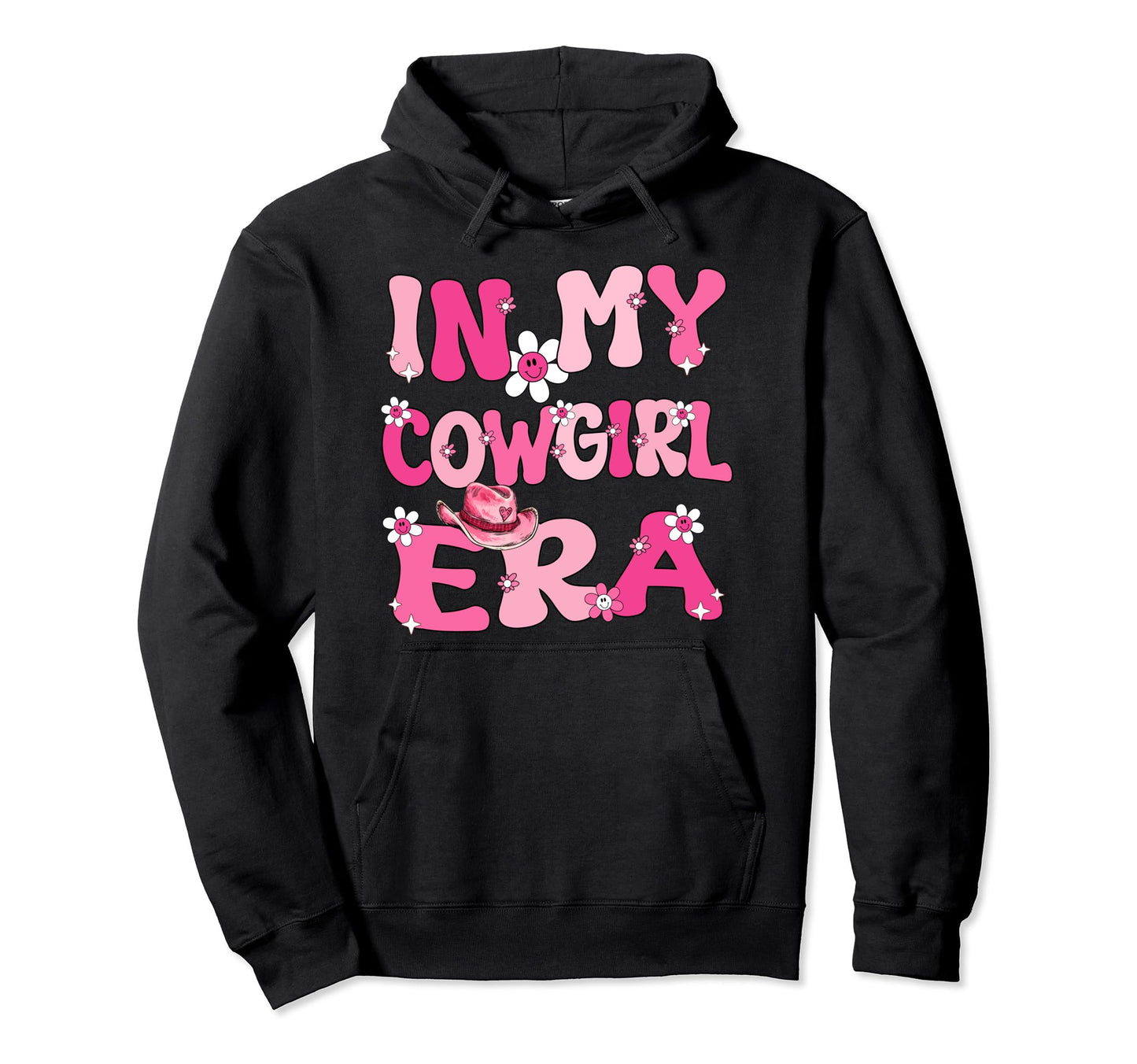 My Cowgirl Era Groovy Western Rodeo Hoodie - Novelty Apparel for Adults - T-Shirt, Sweatshirt, Hoodie