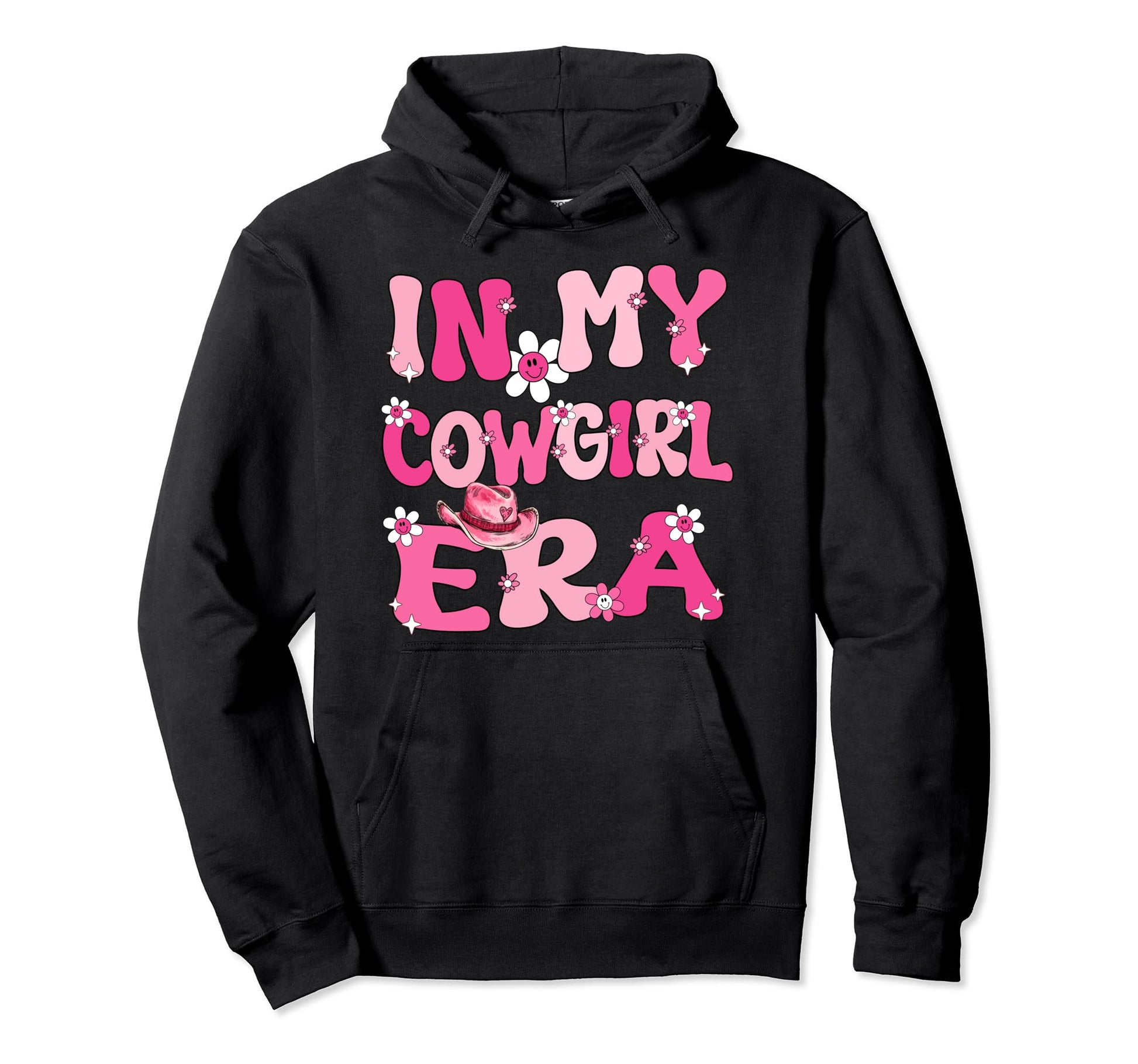 My Cowgirl Era Groovy Western Rodeo Hoodie - Novelty Apparel for Adults - T-Shirt, Sweatshirt, Hoodie