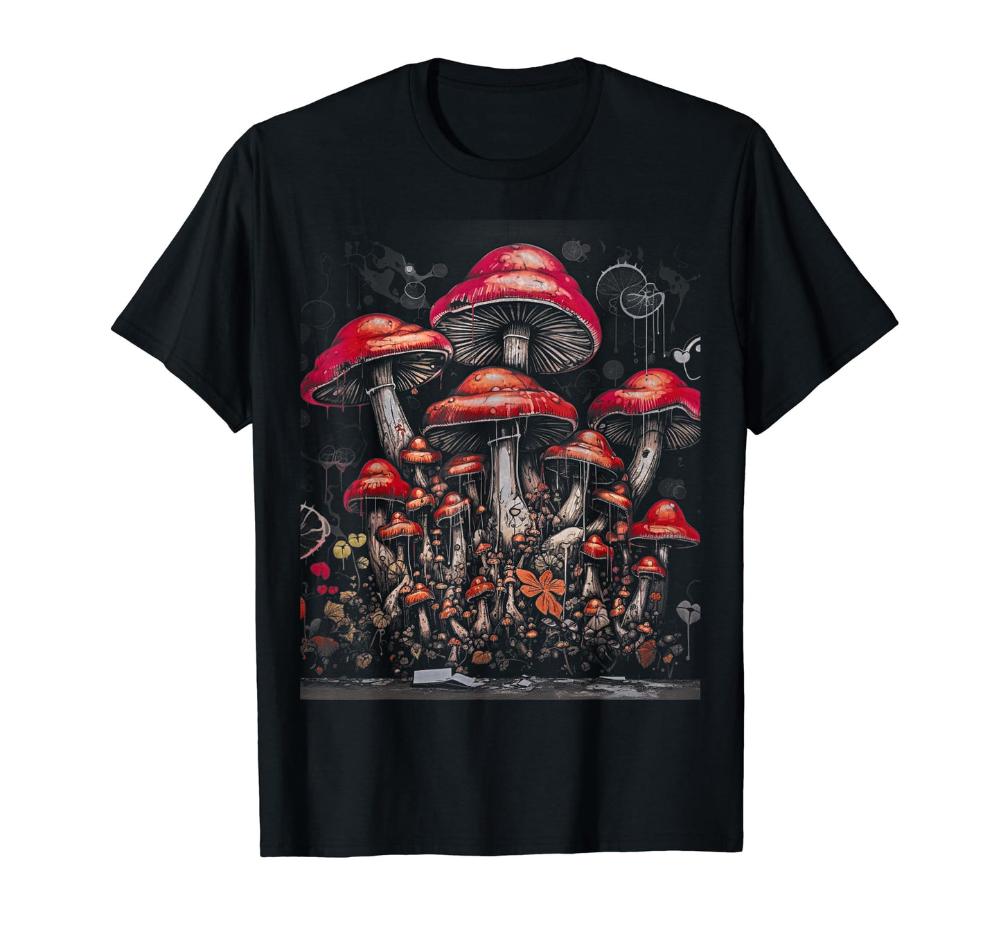 90S Grunge Mushroom Art Aesthetic T-Shirt - Novelty Apparel for Adults - T-Shirt, Sweatshirt, Hoodie