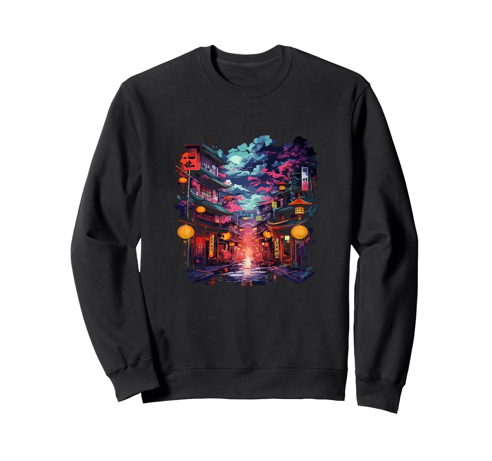 Japanese Aesthetic Vaporwave Anime Sweatshirt - Custom Art Print Unisex - T-Shirt, Sweatshirt, Hoodie