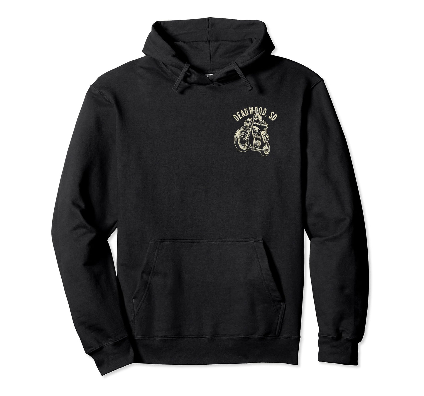 Deadwood South Dakota Motorcycle Skull Hoodie - Minimalist Print Unisex - T-Shirt, Sweatshirt, Hoodie