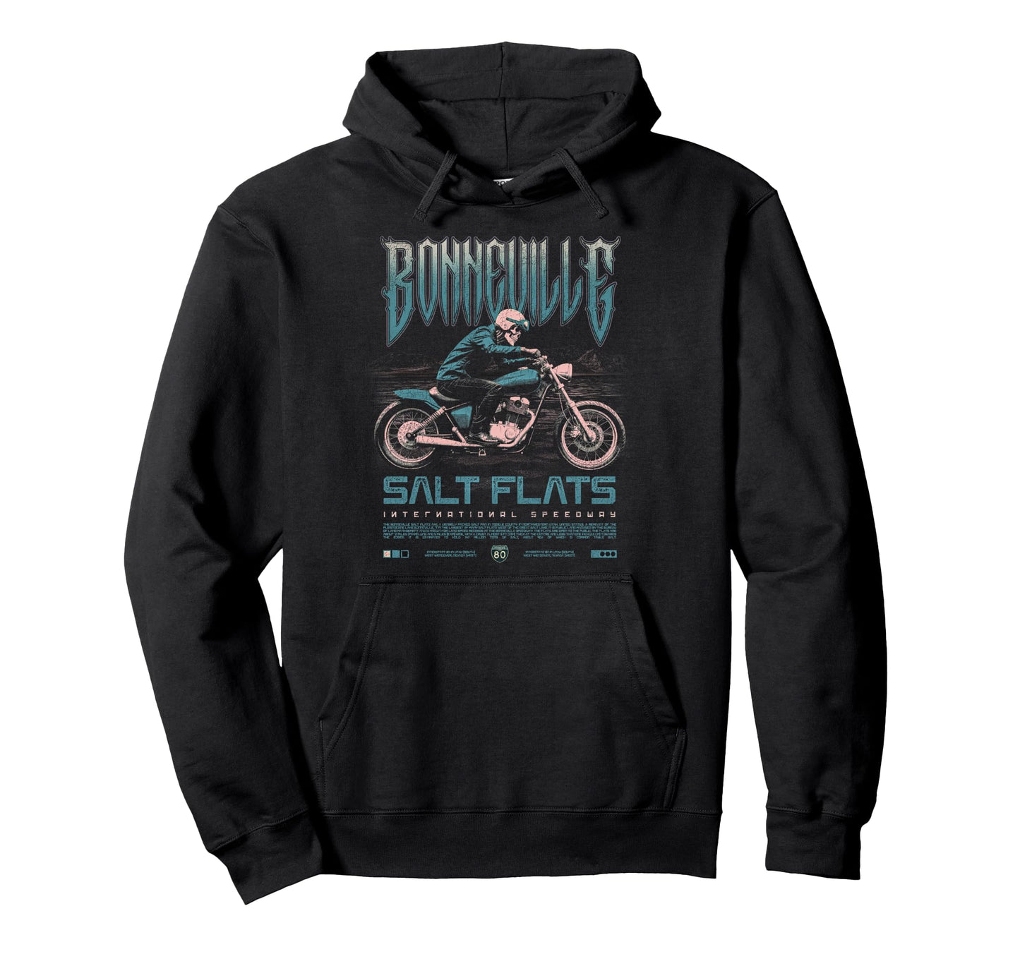 Bonneville Salt Flats Motorcycle Racing Hoodie - Trendy Graphic Men Women - T-Shirt, Sweatshirt, Hoodie