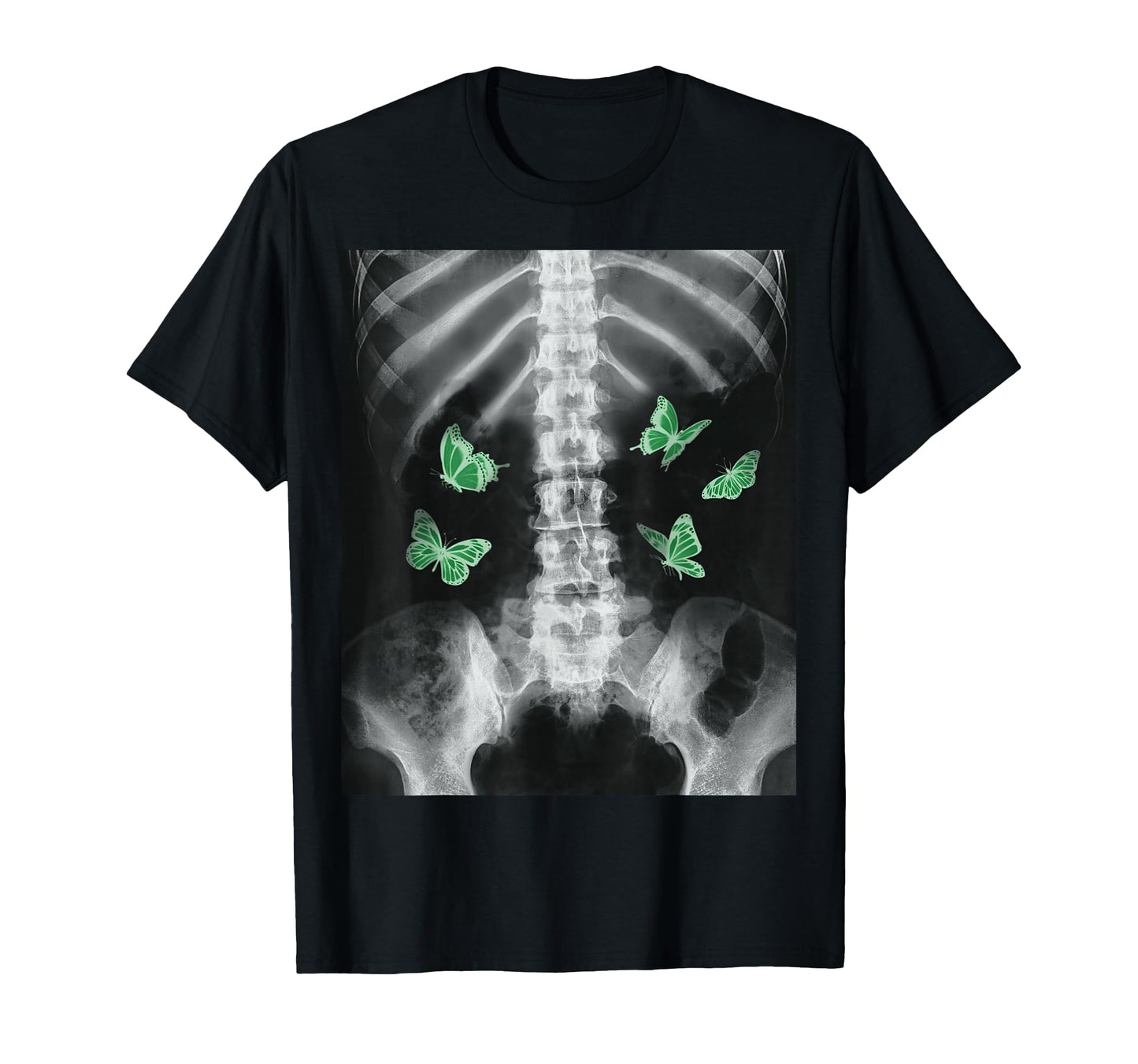 Egirl Xray Skeleton Green T-Shirt - Casual Everyday Wear Men Women - T-Shirt, Sweatshirt, Hoodie