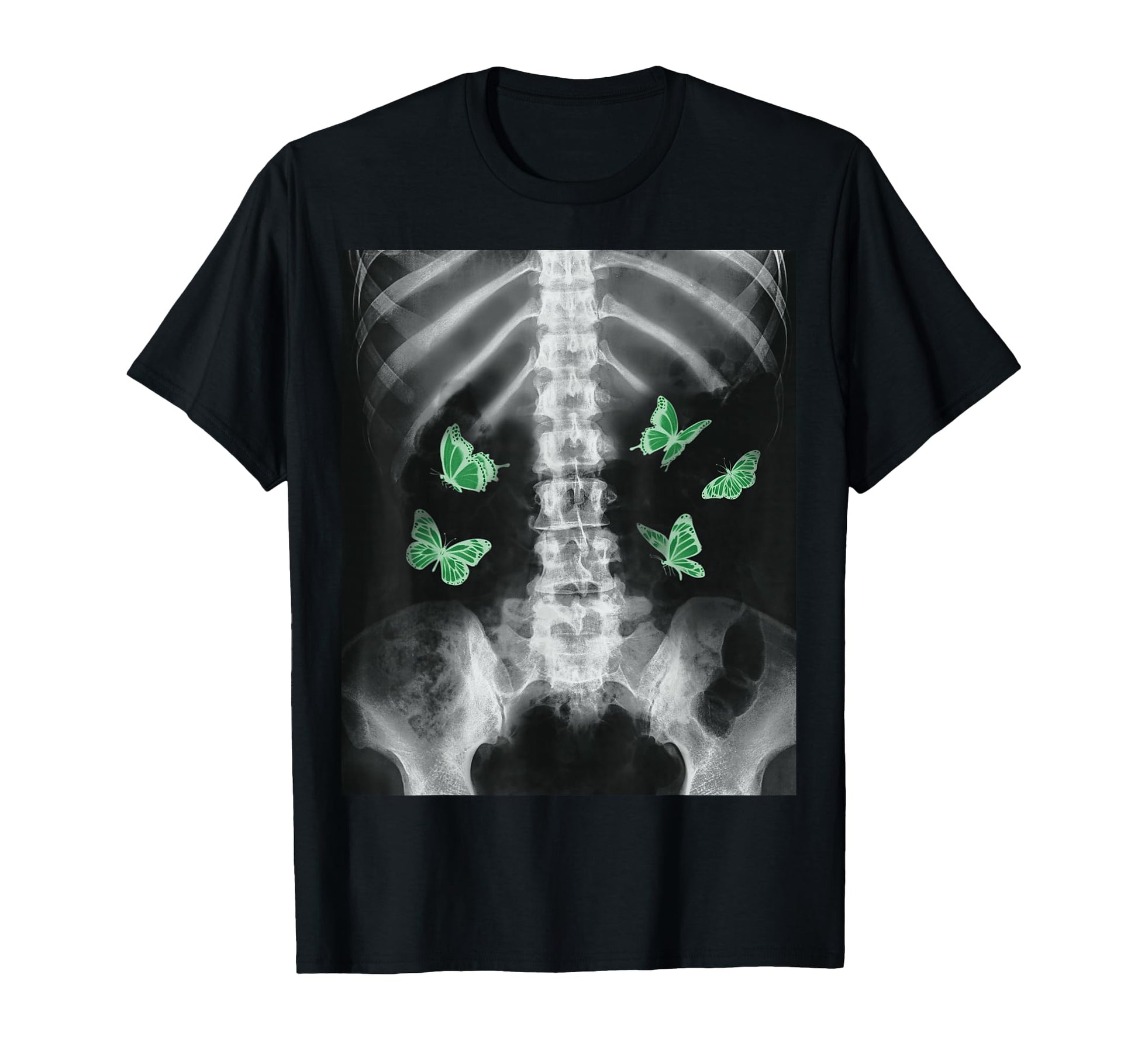 Egirl Xray Skeleton Green T-Shirt - Casual Everyday Wear Men Women - T-Shirt, Sweatshirt, Hoodie
