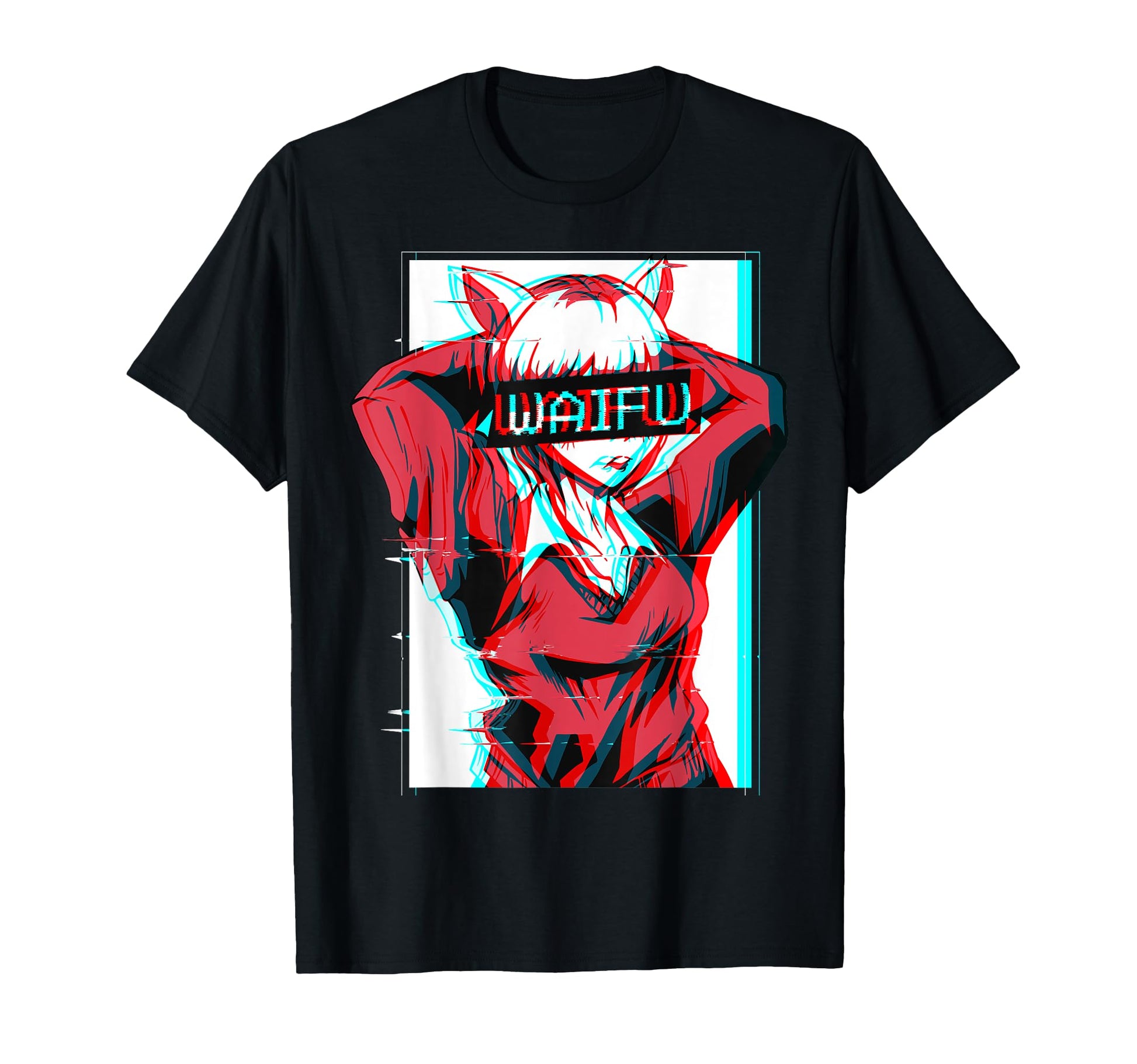 Waifu Neko Anime Cat Japanese Aesthetic T-Shirt - Graphic Print for Adults - T-Shirt, Sweatshirt, Hoodie