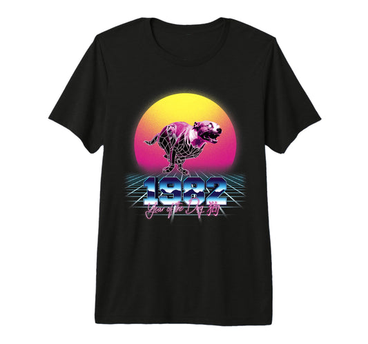 1982 Year Dog 80S Chinese Zodiac T-Shirt - Unique Graphic Men Women - T-Shirt, Sweatshirt, Hoodie