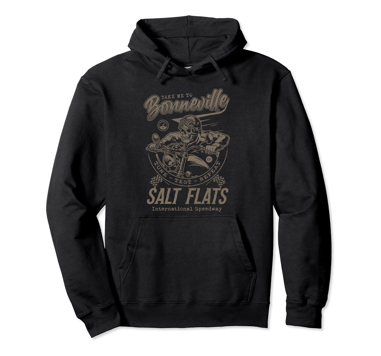 Bonneville Salt Flats Motorcycle Racing Hoodie - Graphic Print for Adults - T-Shirt, Sweatshirt, Hoodie