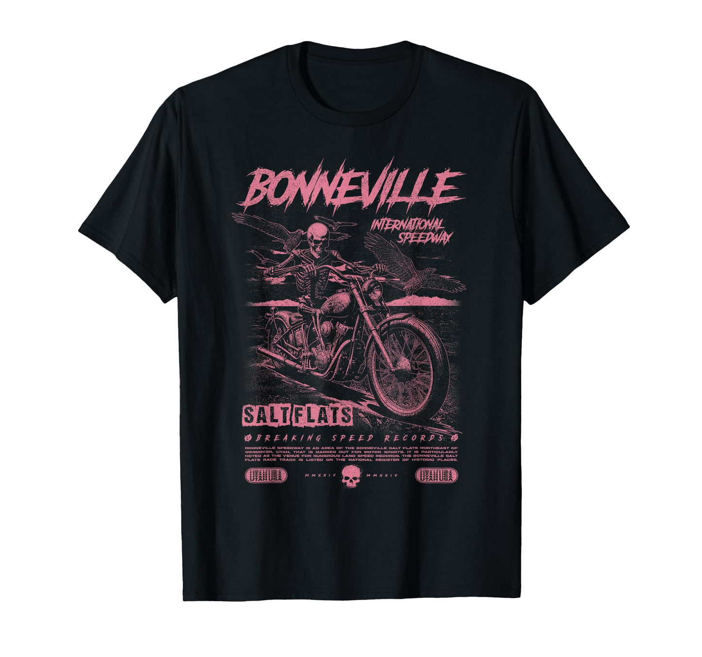 Bonneville Salt Flats Motorcycle T-Shirt - Minimalist Print Men Women - T-Shirt, Sweatshirt, Hoodie