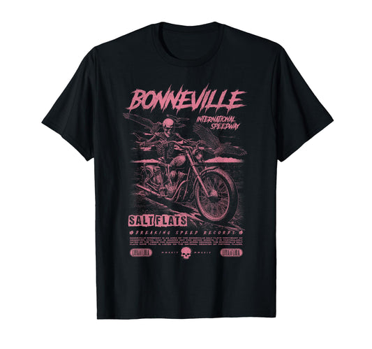 Bonneville Salt Flats Motorcycle T-Shirt - Minimalist Print Men Women - T-Shirt, Sweatshirt, Hoodie