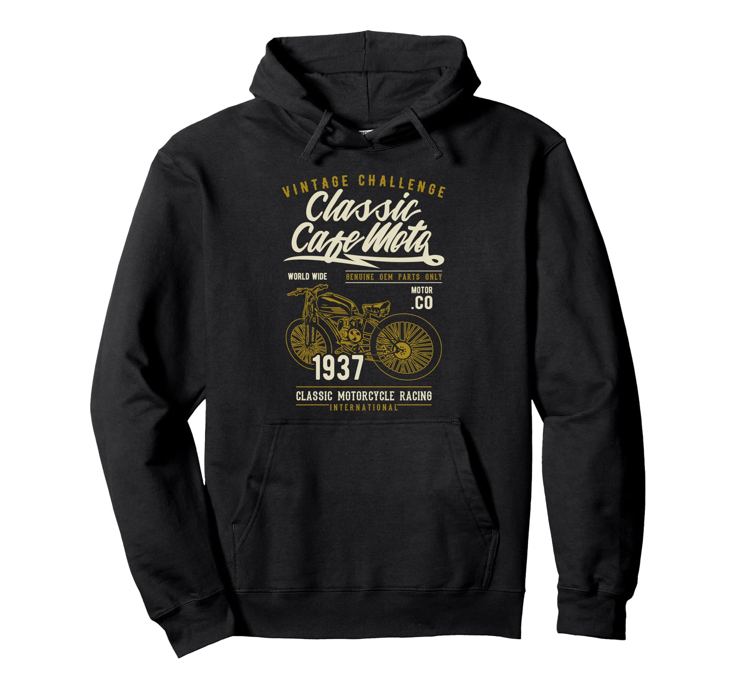 Cafe Racer Motorcycle Hoodie - Fun Novelty Design Men Women - T-Shirt, Sweatshirt, Hoodie