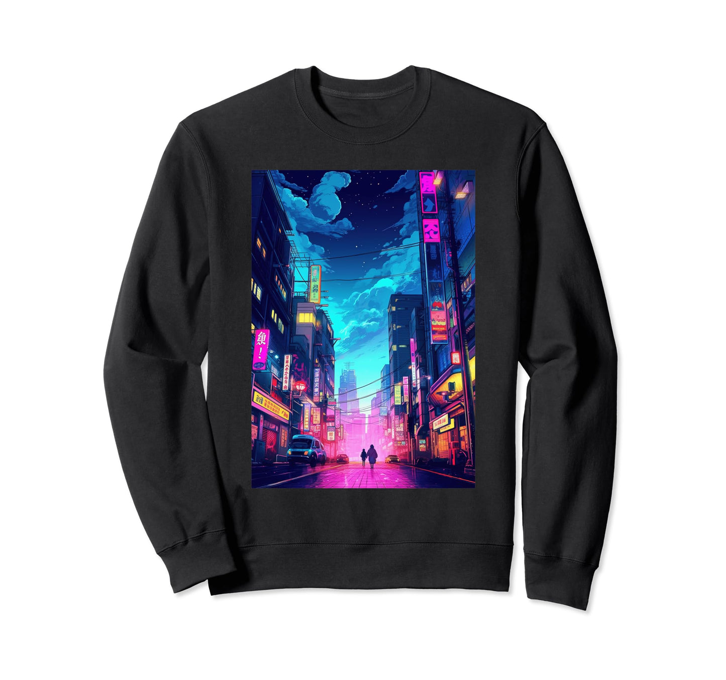 Japanese Aesthetic Anime Vaporwave Sweatshirt - Graphic Print Men Women - T-Shirt, Sweatshirt, Hoodie