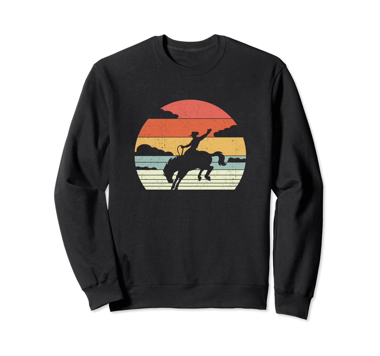 Cowboy Horse Riding Horseman Sweatshirt - Aesthetic Graphic for Adults - T-Shirt, Sweatshirt, Hoodie