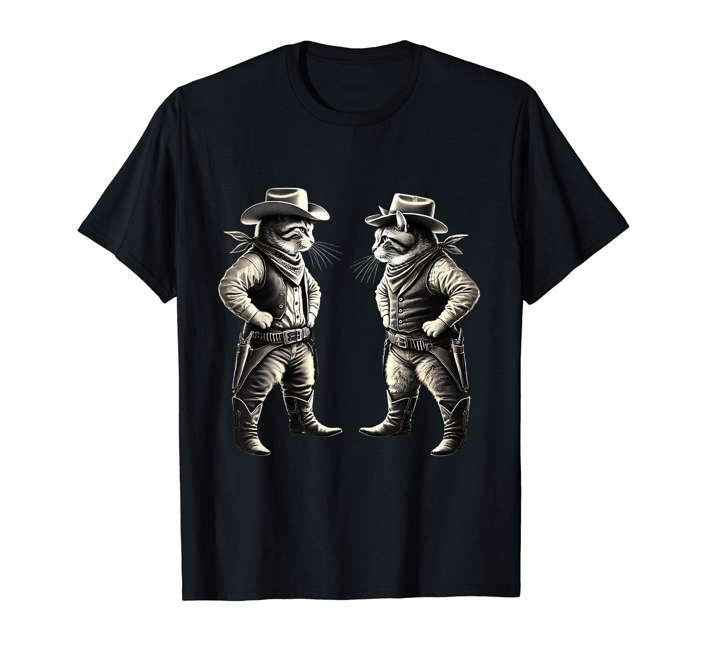 Meowdy Funny Cat Wearing Cowboy Hat T-Shirt - Aesthetic Graphic Men Women - T-Shirt, Sweatshirt, Hoodie