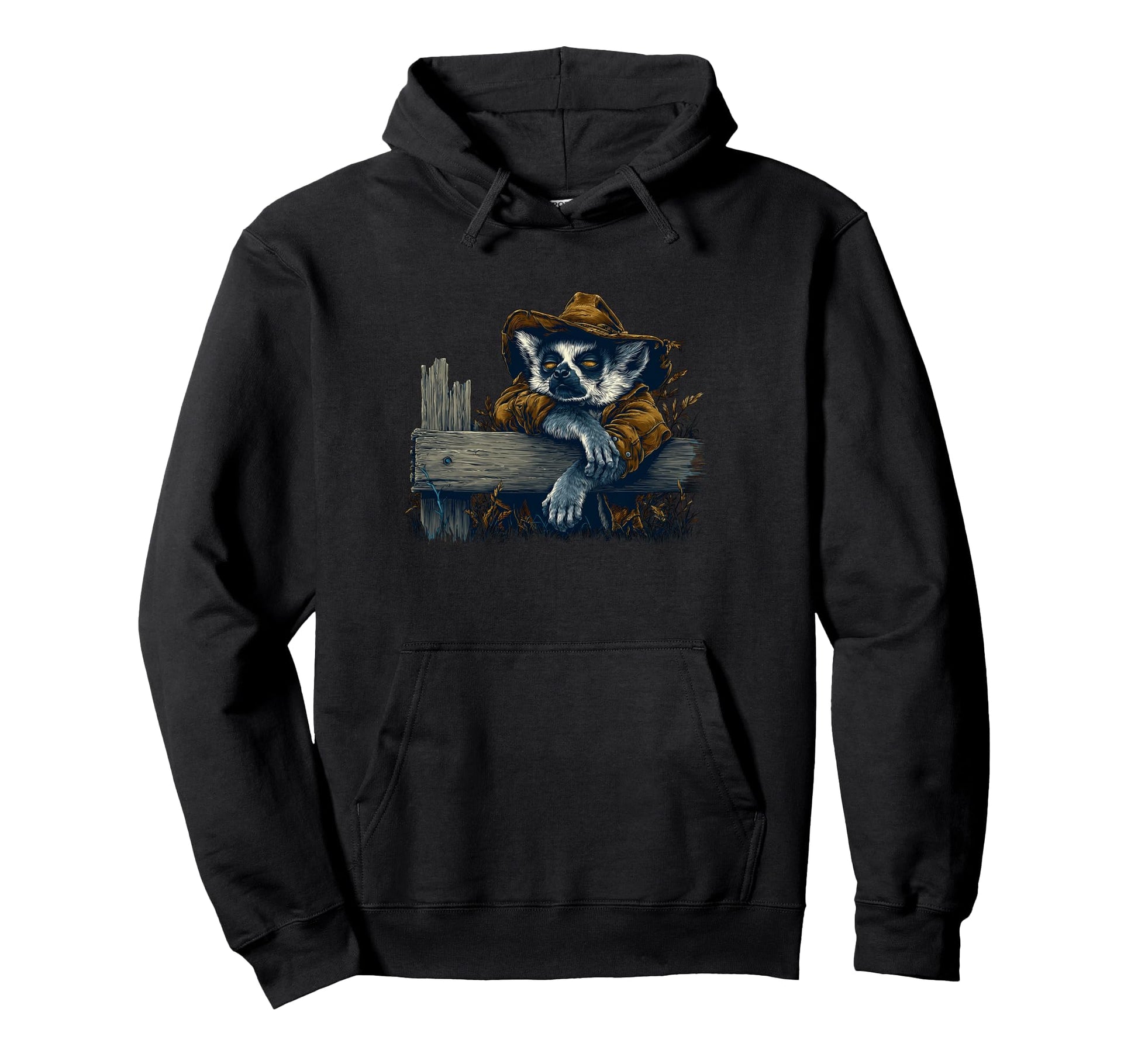 Lemur Cowboy Rodeo Cowgirl Western Hoodie - Custom Art Print for Adults - T-Shirt, Sweatshirt, Hoodie
