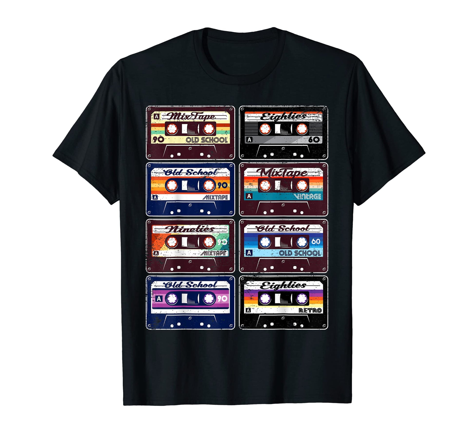 Cassette Tapes Old School Hip Hop T-Shirt - Minimalist Print for Adults - T-Shirt, Sweatshirt, Hoodie