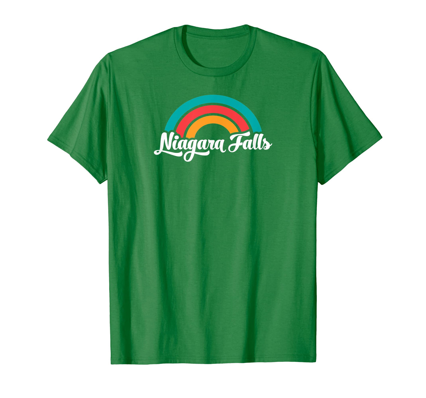 Niagara Falls Ny Script Rainbow T-Shirt - Novelty Apparel Men Women - T-Shirt, Sweatshirt, Hoodie