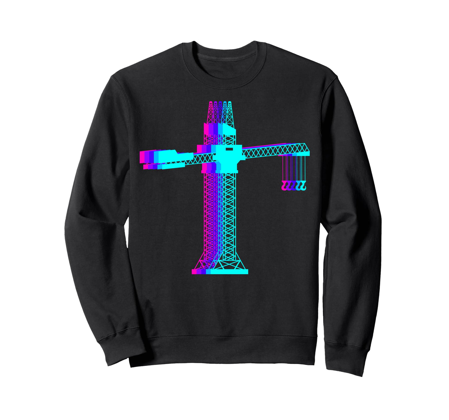Crane Operator Driver Sweatshirt - Custom Art Print for Adults - T-Shirt, Sweatshirt, Hoodie