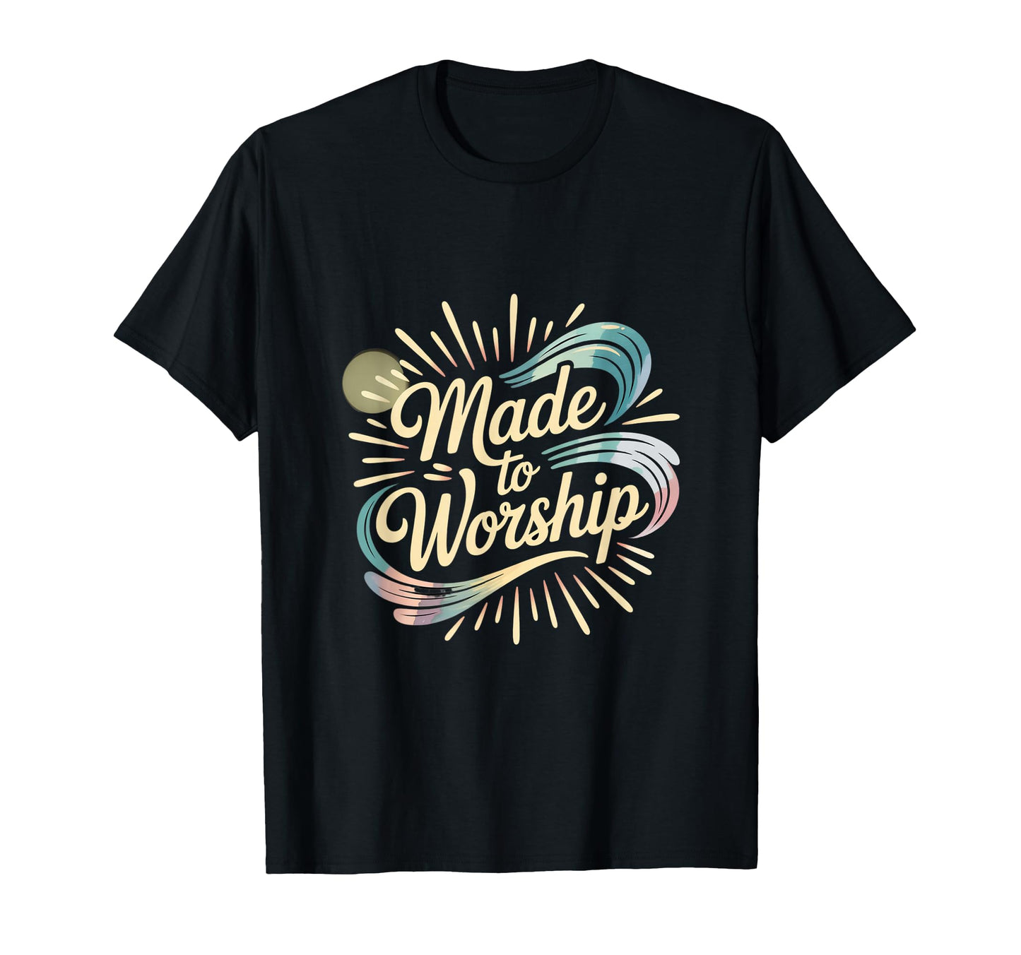 Made To Worship Handlettering T-Shirt - Minimalist Print for Adults - T-Shirt, Sweatshirt, Hoodie
